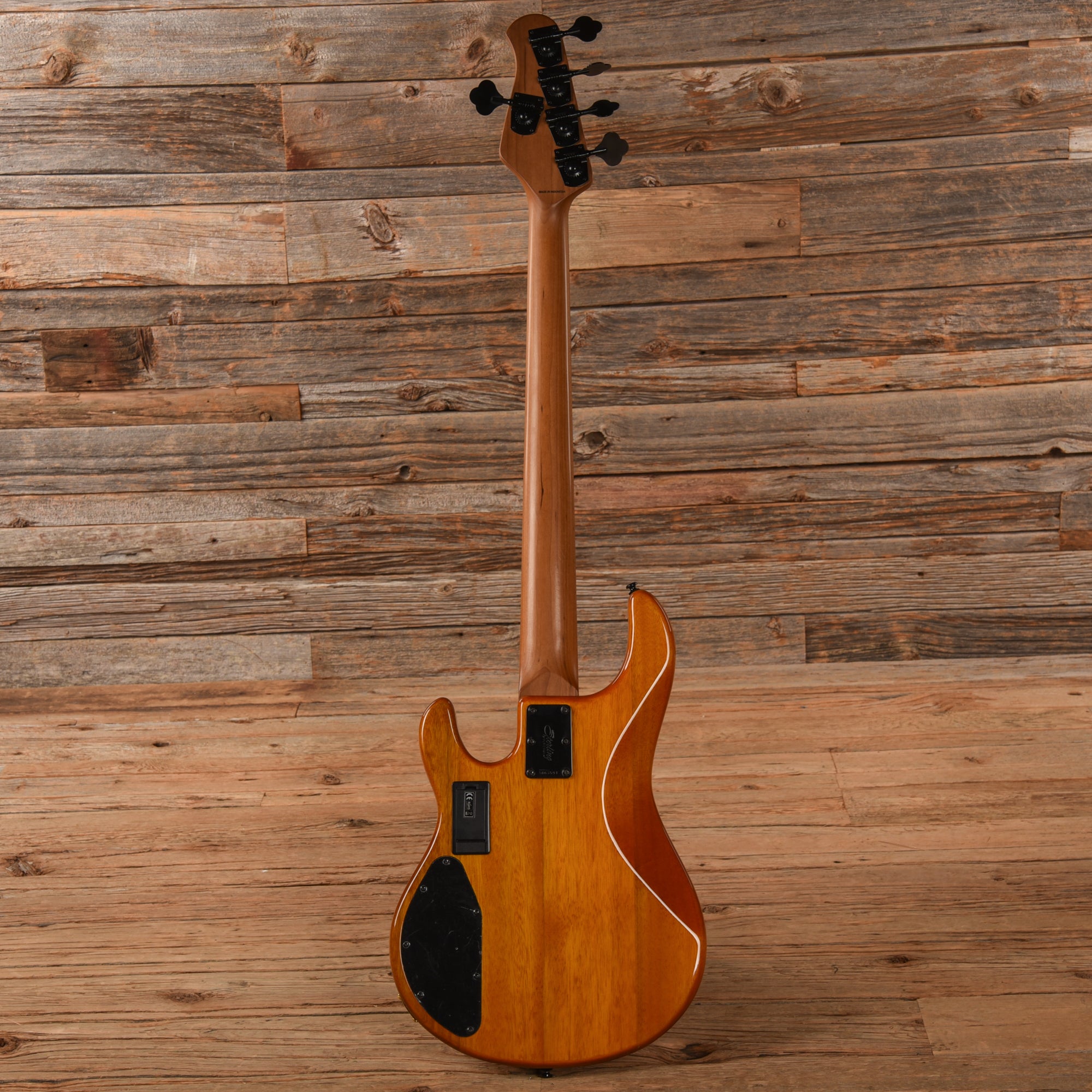 Sterling by Music Man StingRay Ray35HH Poplar Burl Amber Bass Guitars / 5-String or More