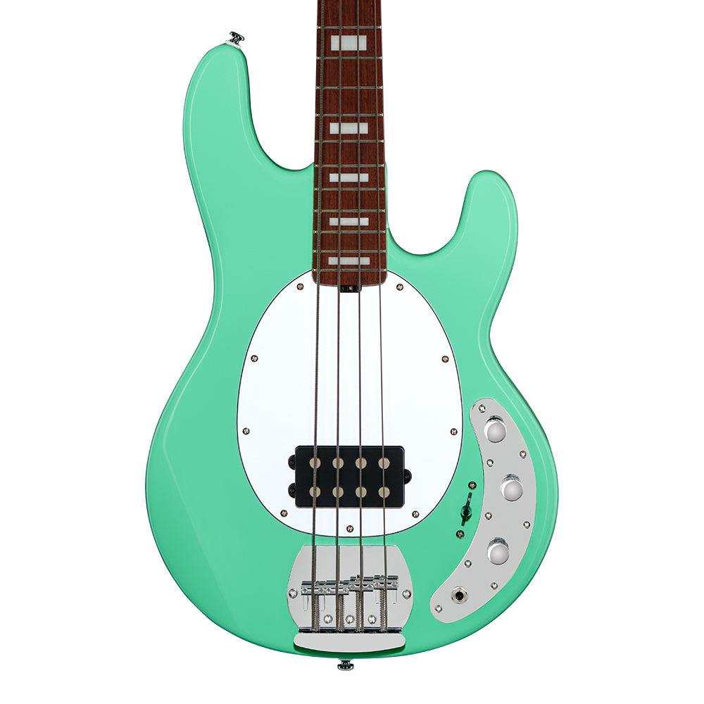 Sterling by Music Man StingRay Plus RAY4X Electric Bass Seafoam Green Bass Guitars