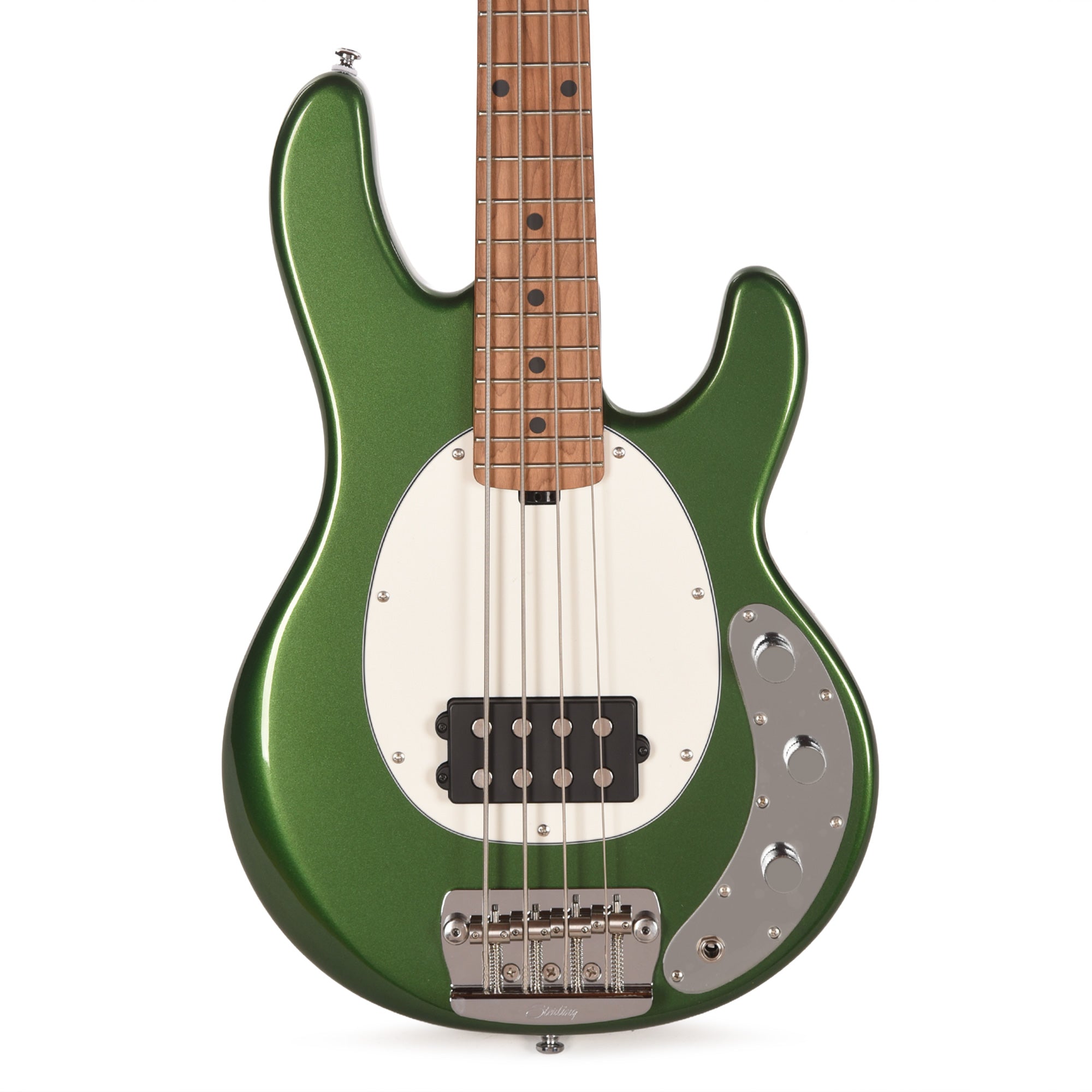 Sterling by Music Man StingRay Short Scale Bass Charging Green Bass Guitars