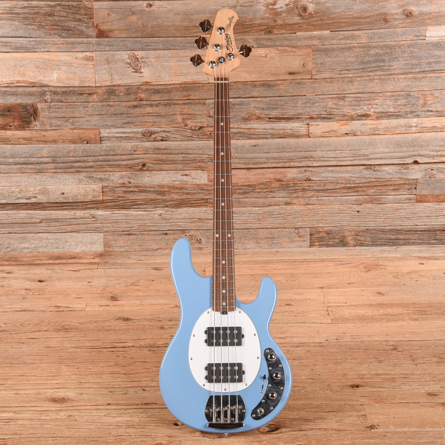 Sterling by Music Man SUB Series StingRay HH Chopper Blue Bass Guitars