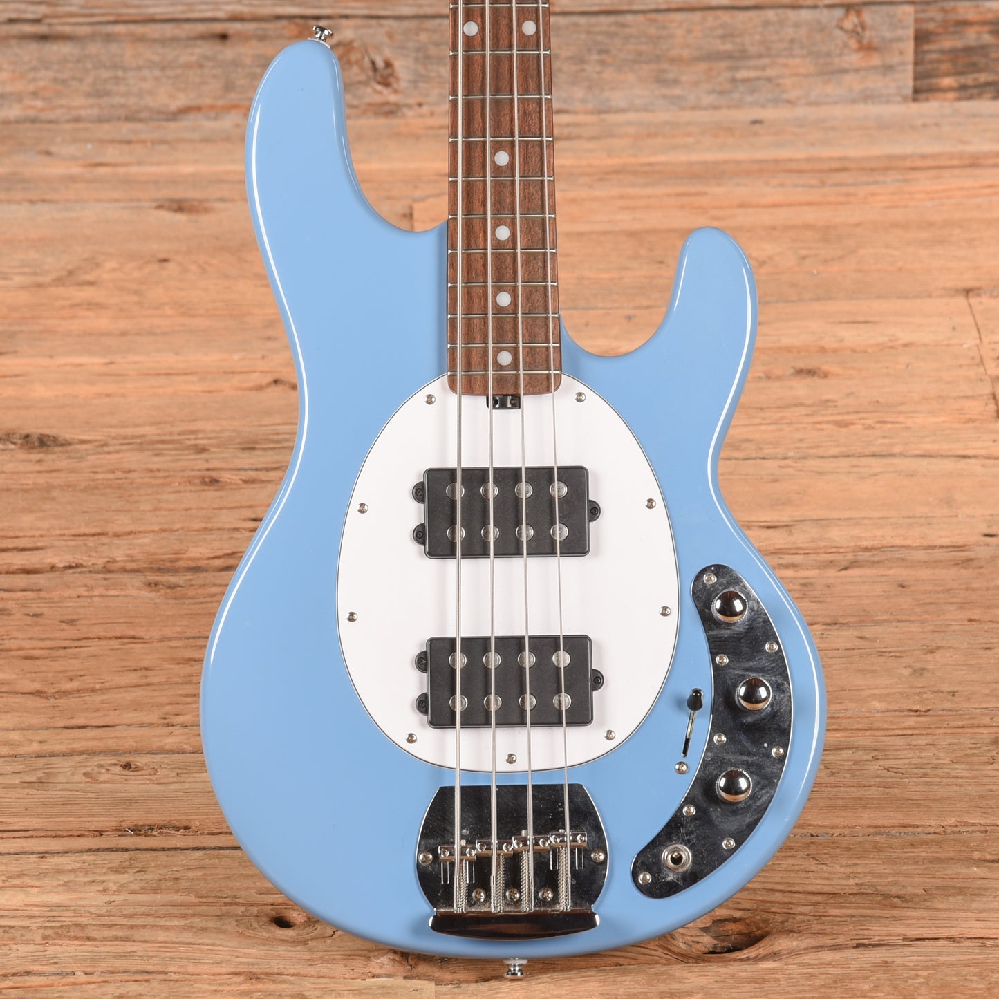 Sterling by Music Man SUB Series StingRay HH Chopper Blue Bass Guitars
