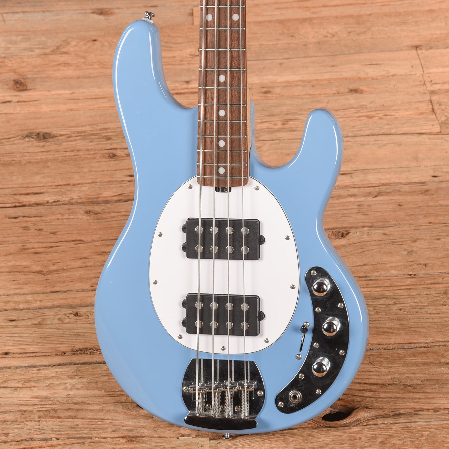 Sterling by Music Man SUB Series StingRay HH Chopper Blue Bass Guitars