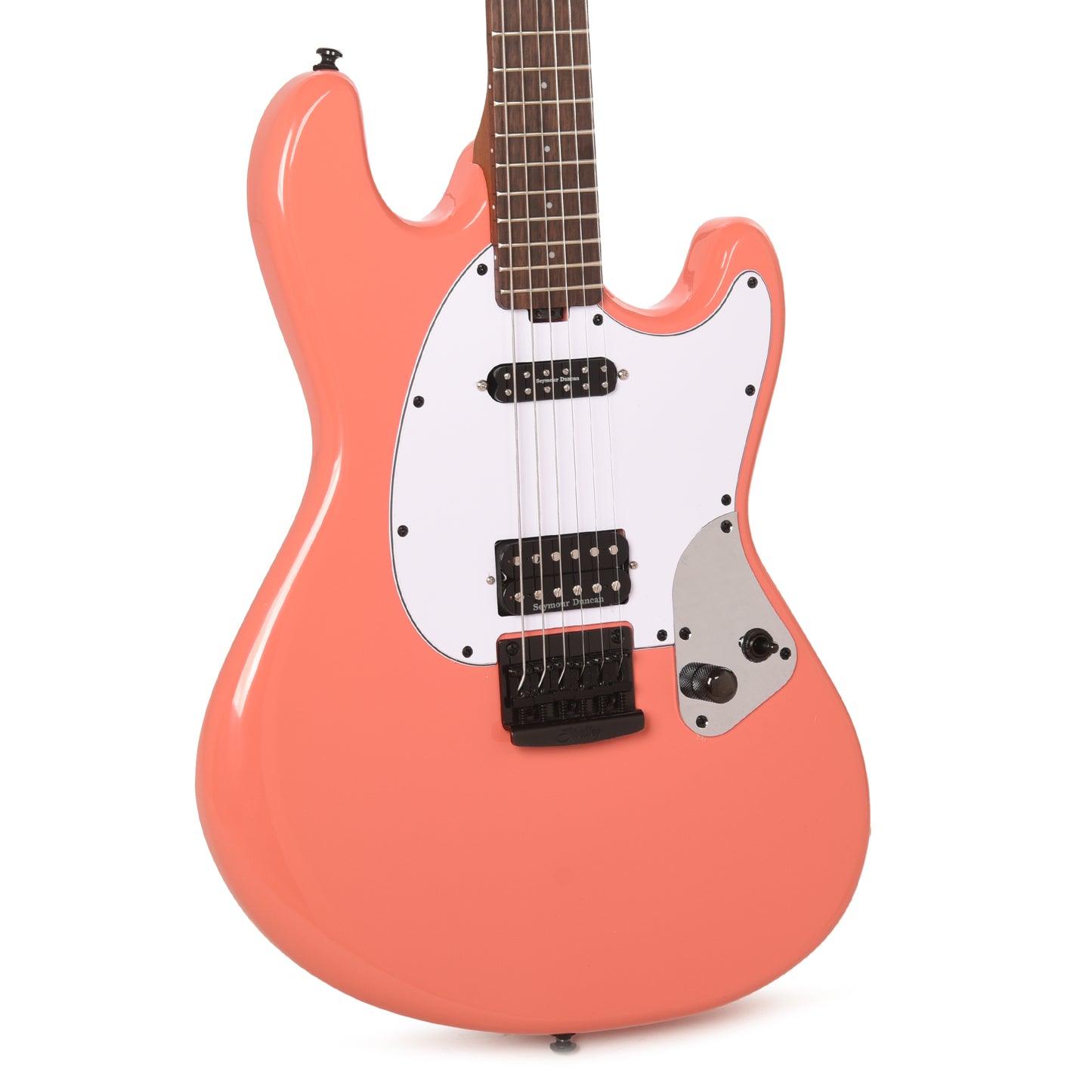 Sterling by Music Man Fluff Artist Series StingRay Guitar Rula Thumb Red Electric Guitars / Solid Body