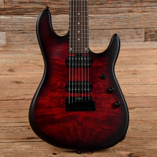 Sterling by Music Man Jason Richardson Signature 7-String Cutlass Dark Scarlet Burst Satin 2022 Electric Guitars / Solid Body