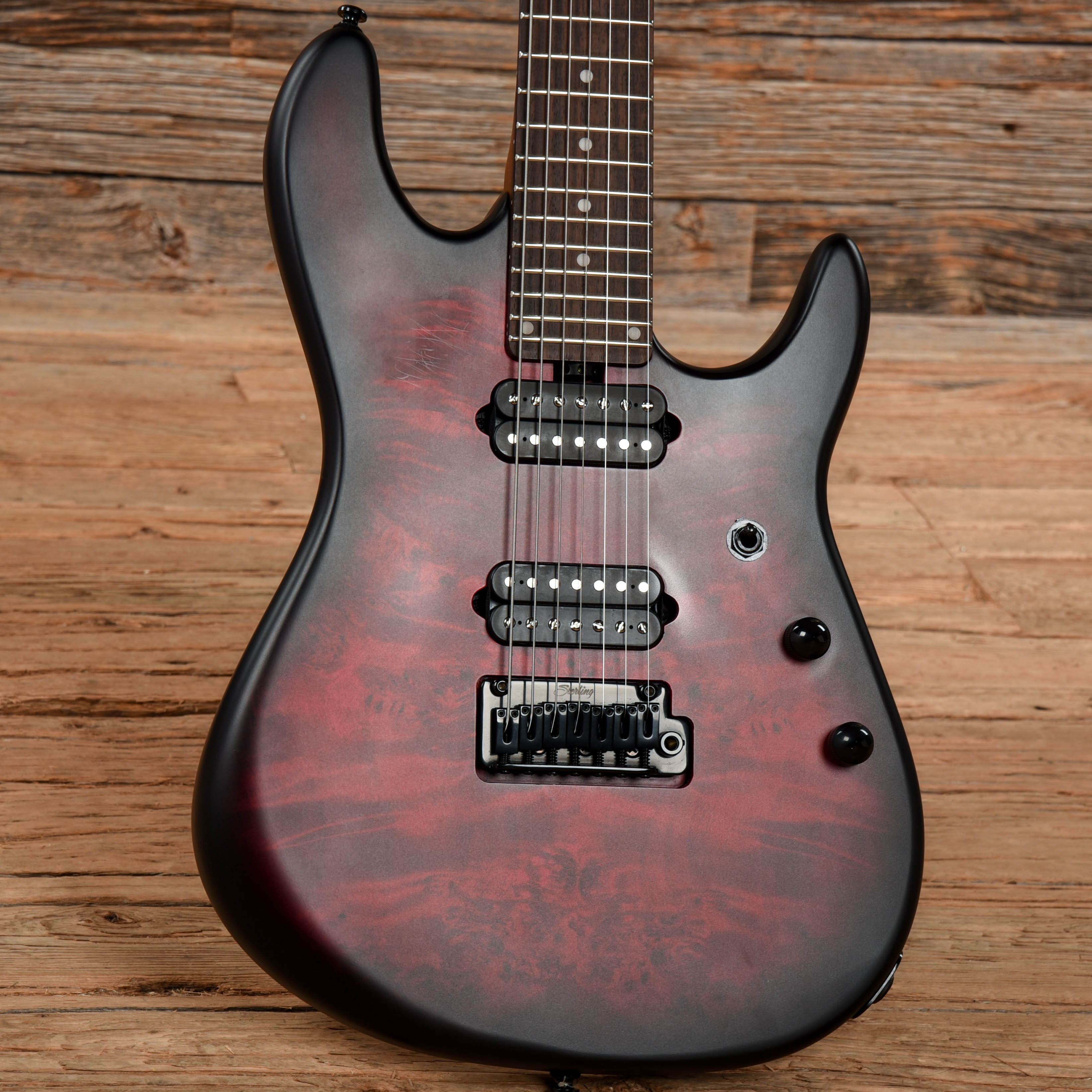 Sterling by Music Man Jason Richardson Signature 7-String Cutlass Dark Scarlet Burst Satin 2022 Electric Guitars / Solid Body
