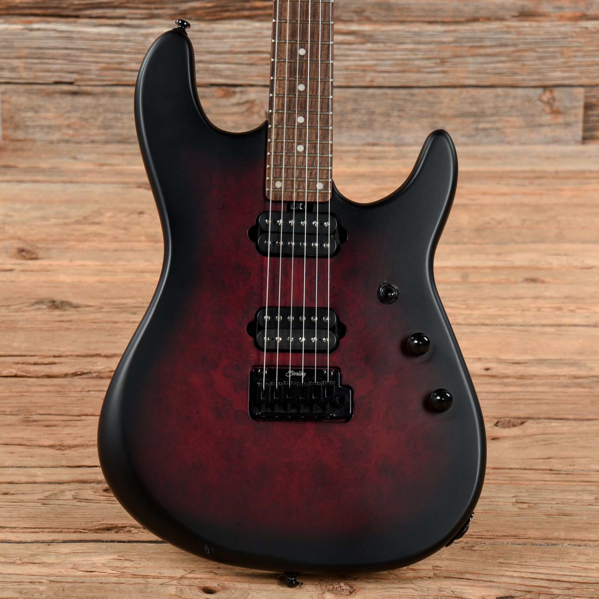 Sterling by Music Man Jason Richardson Signature Cutlass Dark Scarlet Burst Electric Guitars / Solid Body