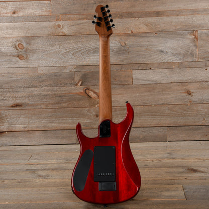 Sterling by Music Man JP157D John Petrucci 7-String Spalted Maple Blood Orange Burst Electric Guitars / Solid Body