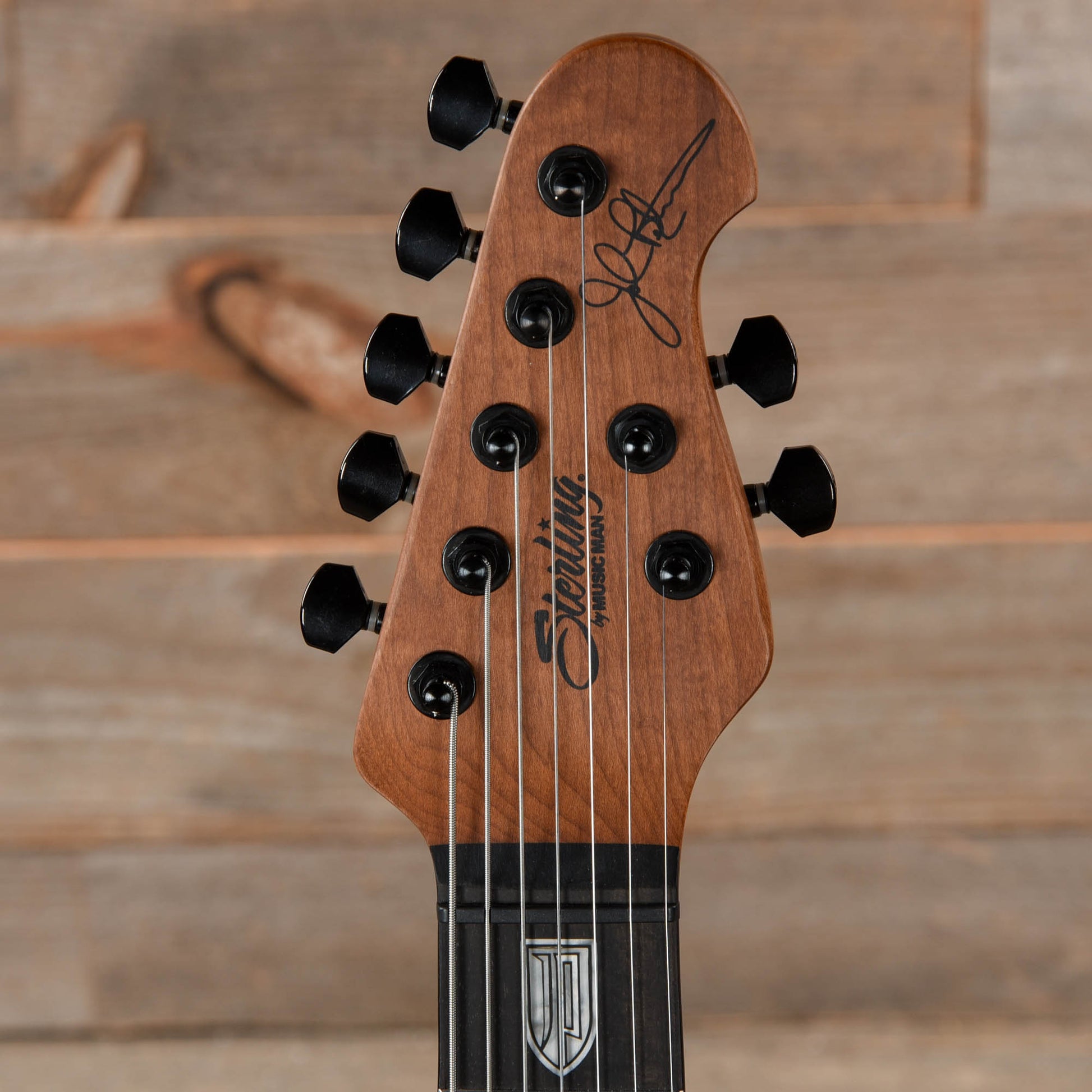 Sterling by Music Man JP157D John Petrucci 7-String Spalted Maple Blood Orange Burst Electric Guitars / Solid Body