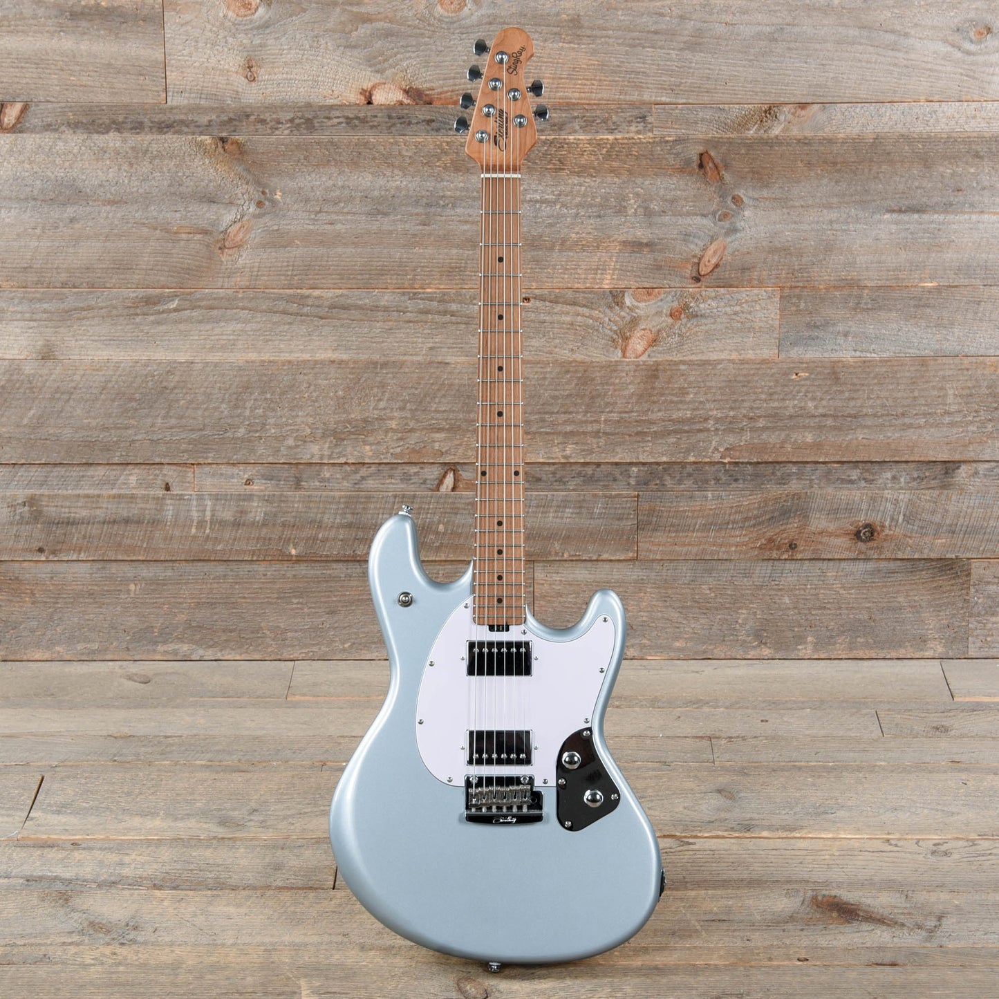 Sterling by Music Man StingRay Guitar Firemist Silver Electric Guitars / Solid Body