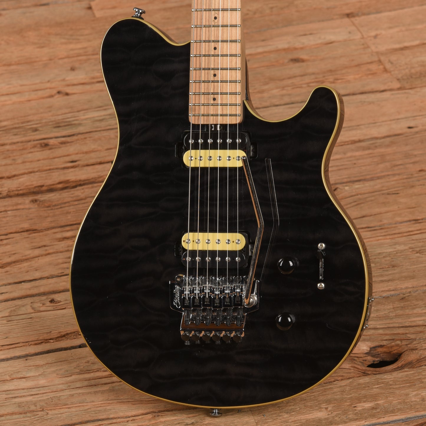 Sterling by Music Man SUB Series Axis Transparent Black Electric Guitars / Solid Body
