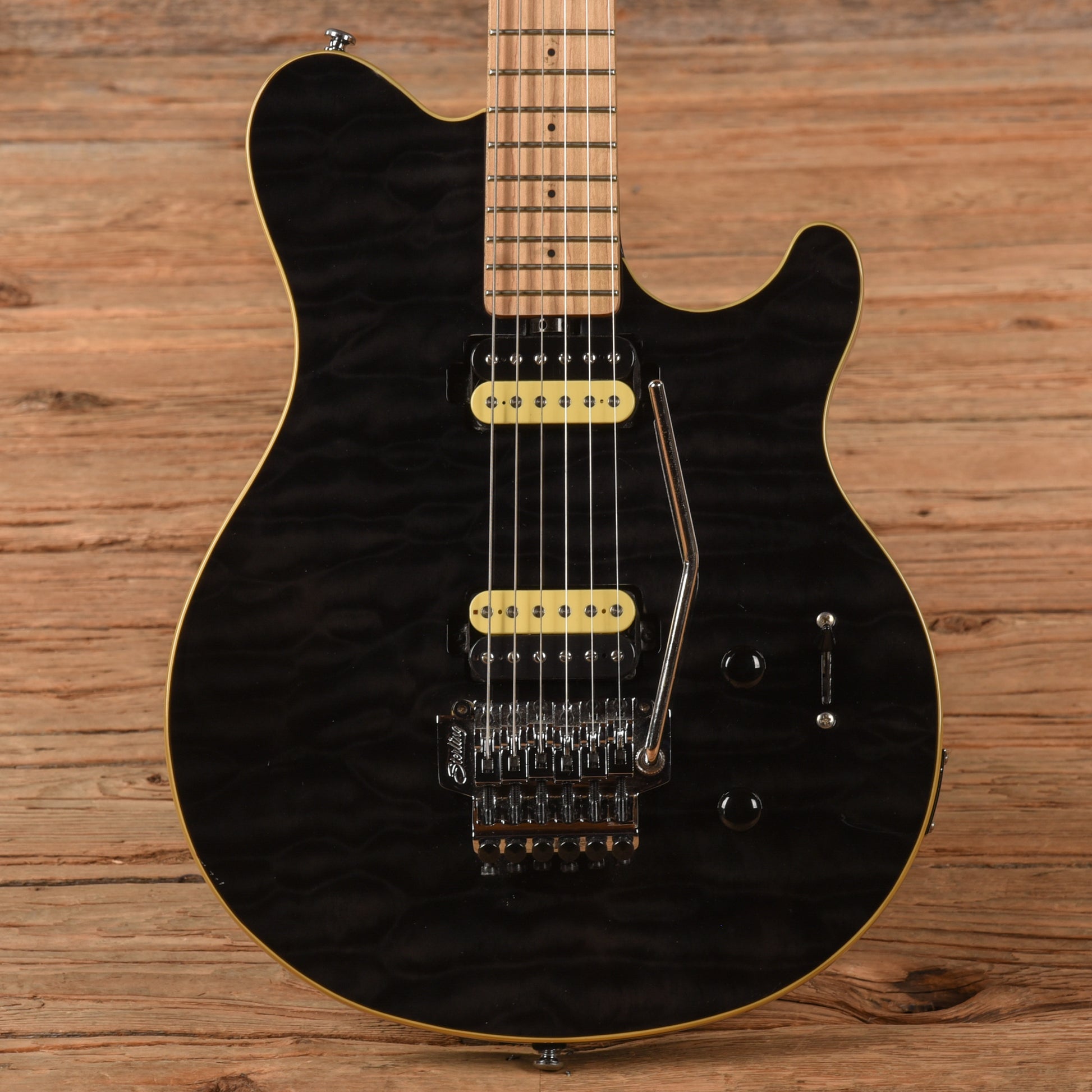 Sterling by Music Man SUB Series Axis Transparent Black Electric Guitars / Solid Body