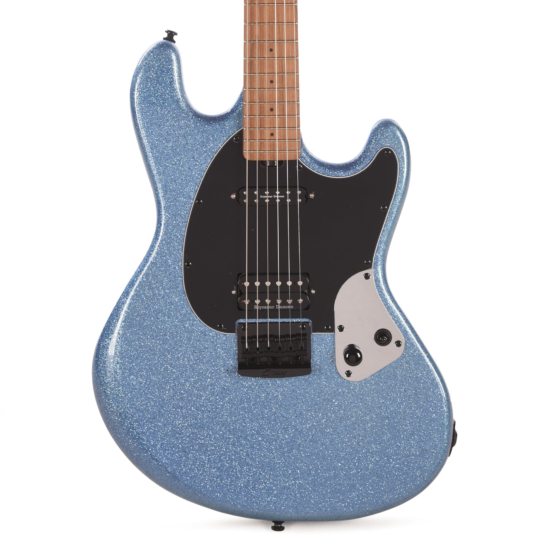 Sterling by Music Man Fluff Artist Series StingRay Guitar Amana Boat Blue Electric Guitars