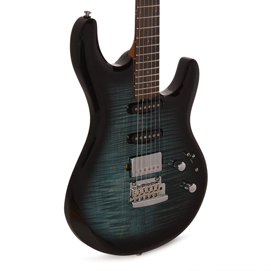 Sterling by Music Man Luke HSS Electric Guitar Yucatan Blue Electric Guitars
