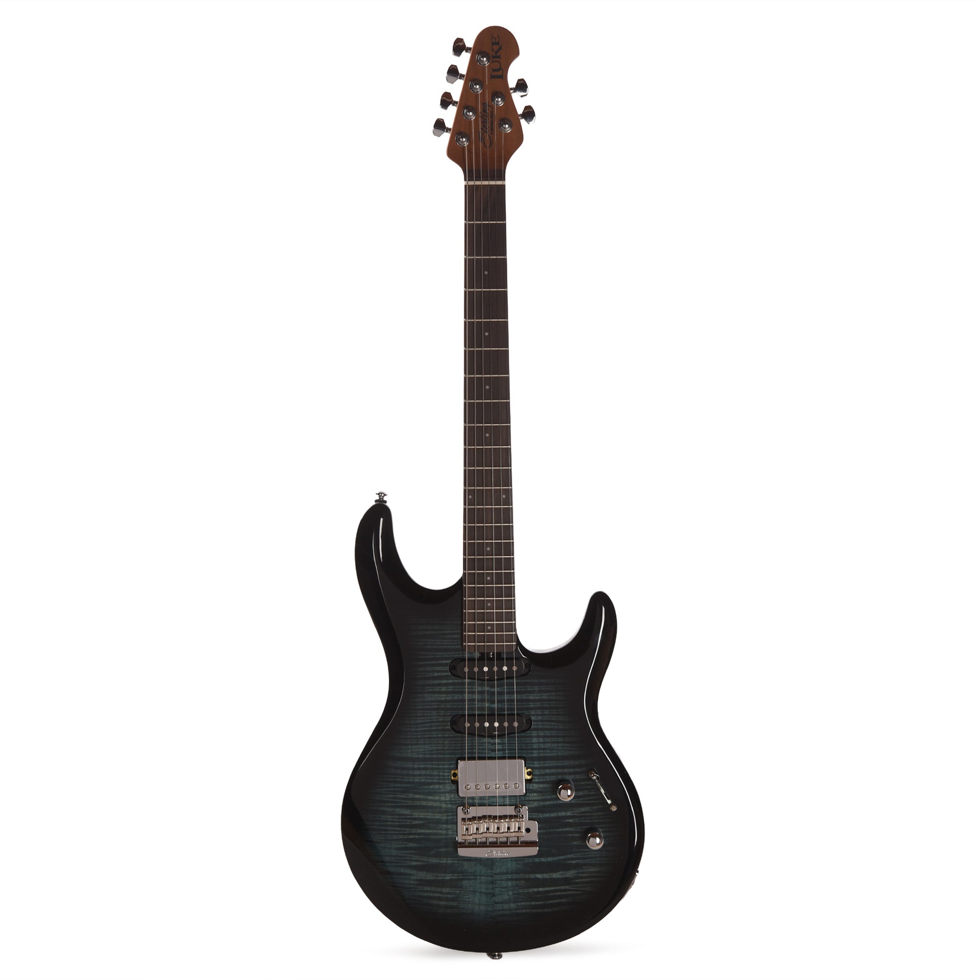Sterling by Music Man Luke HSS Electric Guitar Yucatan Blue Electric Guitars