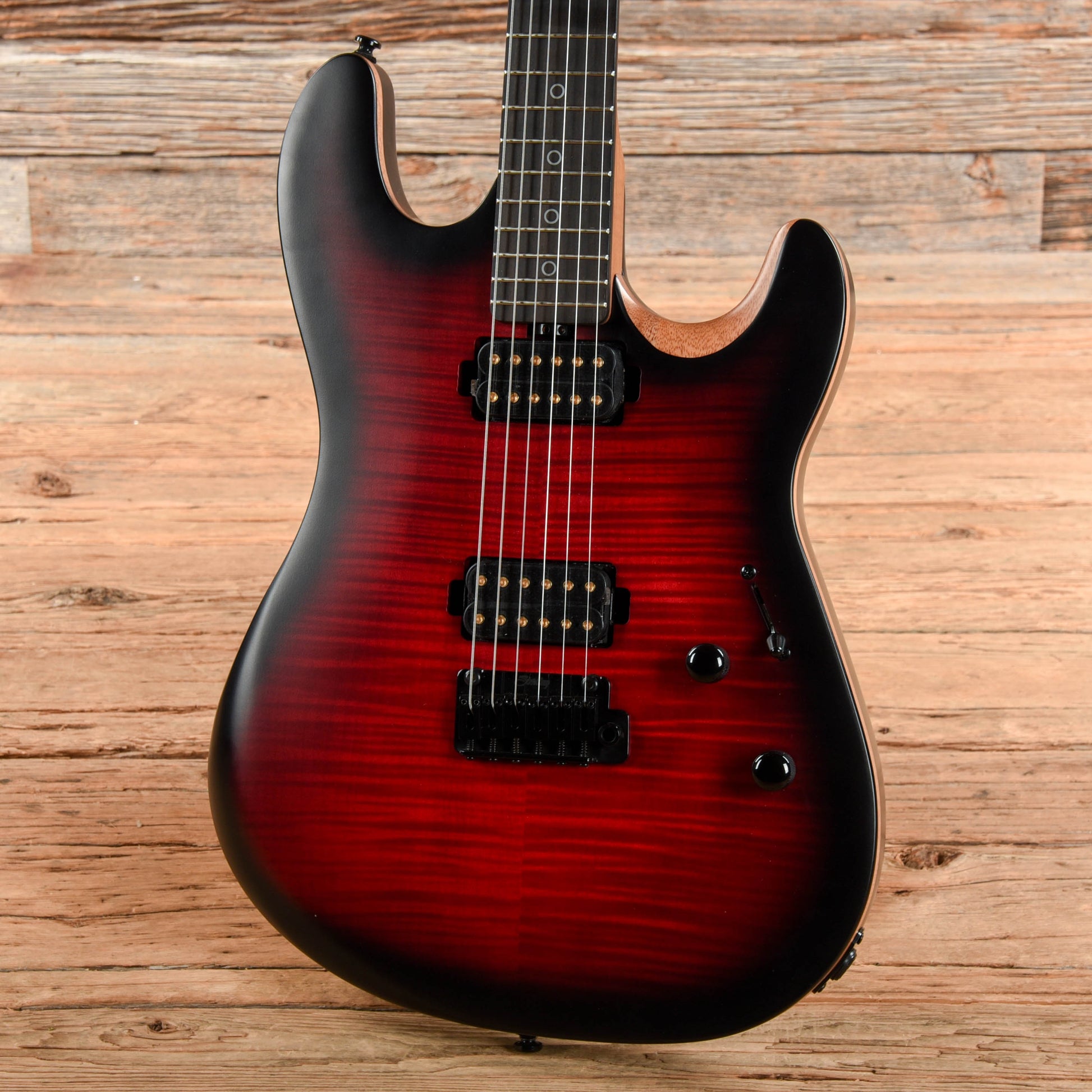 Sterling by Music Man Rabea Massaad Artist Series Sabre Blood Flame Burst Electric Guitars