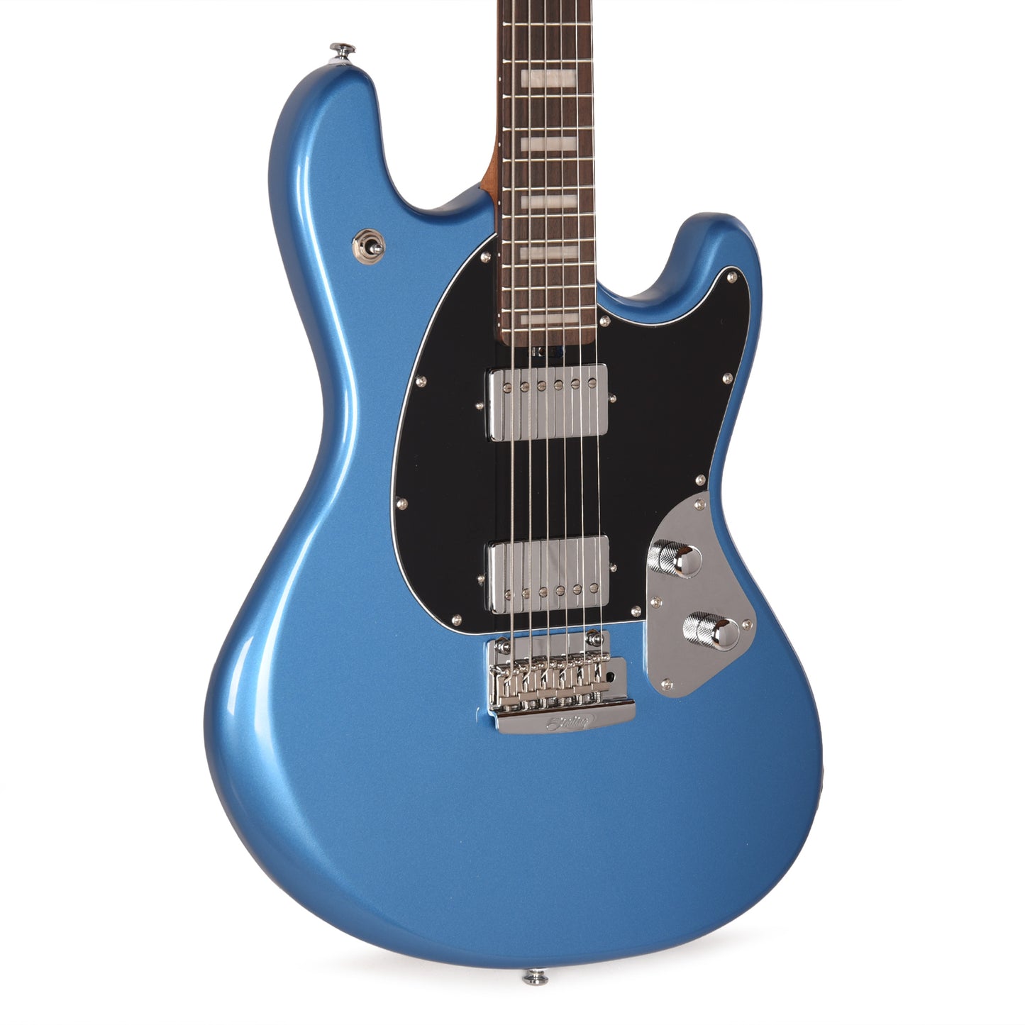 Sterling by Music Man StingRay Baritone Electric Guitar Toluca Lake Blue Electric Guitars