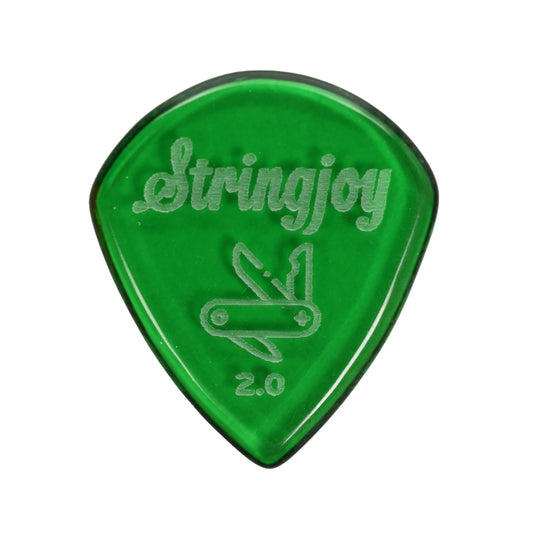Stringjoy 2.0mm Pocketknife Acrylic Picks 2-Pack Accessories / Picks