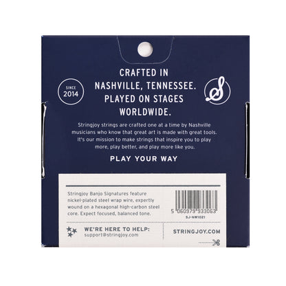 Stringjoy Signatures Custom Light Gauge 10-21 5-String Nickel Wound Banjo Strings Accessories / Strings / Banjo Strings