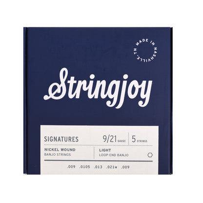 Stringjoy Signatures Light Gauge 9-21 5-String Nickel Wound Banjo Strings Accessories / Strings / Banjo Strings