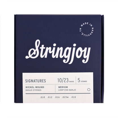 Stringjoy Signatures Medium Gauge 10-23 5-String Nickel Wound Banjo Strings Accessories / Strings / Banjo Strings