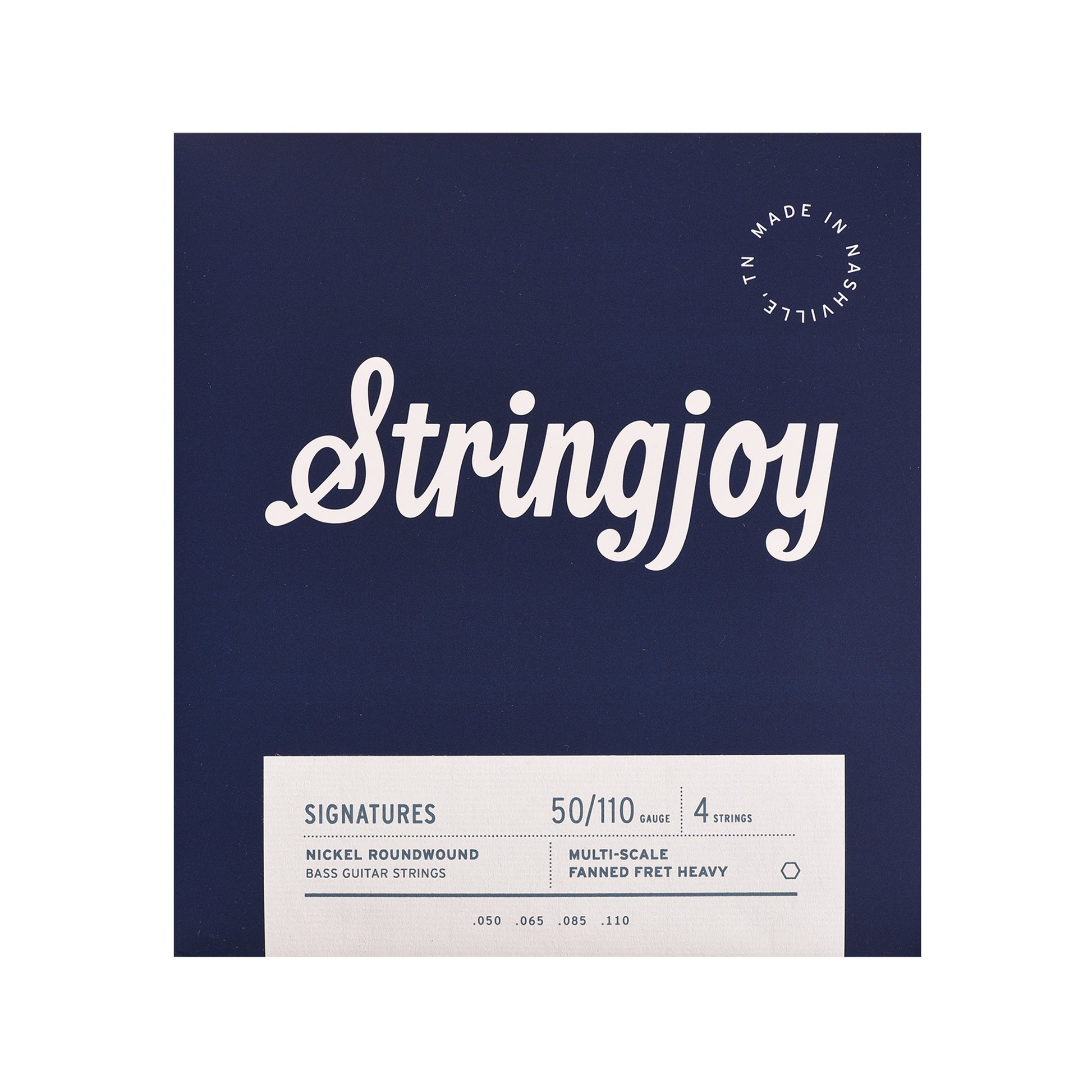 Stringjoy Signatures Heavy Gauge 50-110 4-String Fanned Fret Nickel Wound Bass Guitar Strings Accessories / Strings / Bass Strings