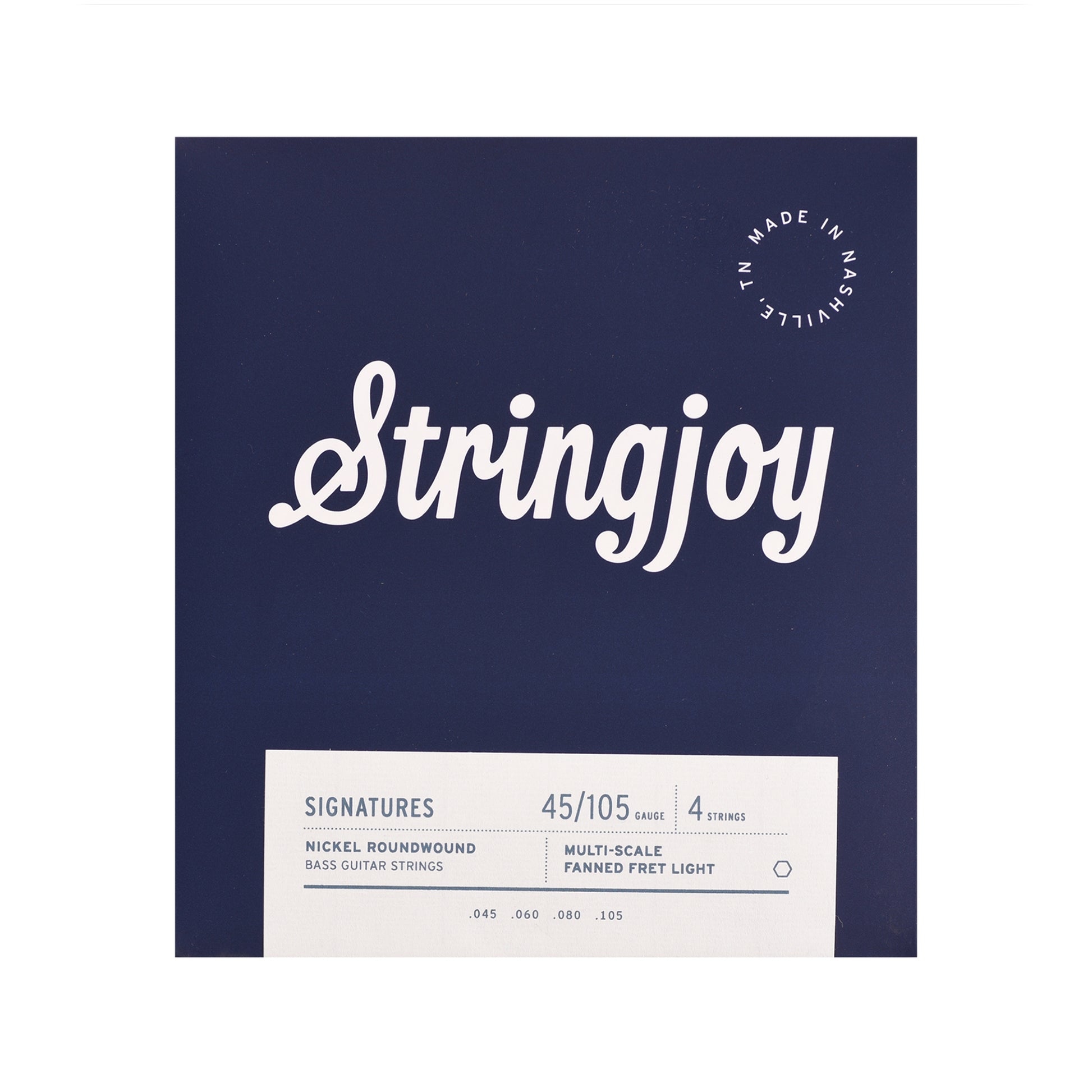 Stringjoy Signatures Light Gauge 45-105 4-String Fanned Fret Nickel Wound Bass Guitar Strings Accessories / Strings / Bass Strings