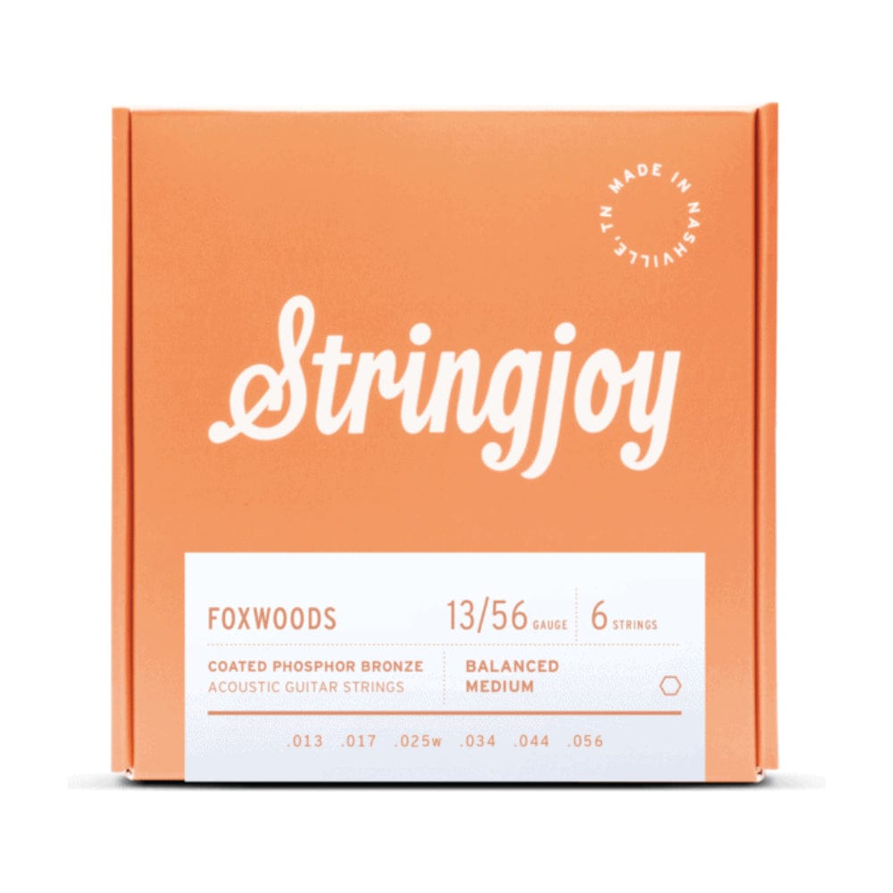 Stringjoy Foxwoods Acoustic Coated Phosphor Bronze Medium Gauge 13-56 Accessories / Strings / Guitar Strings