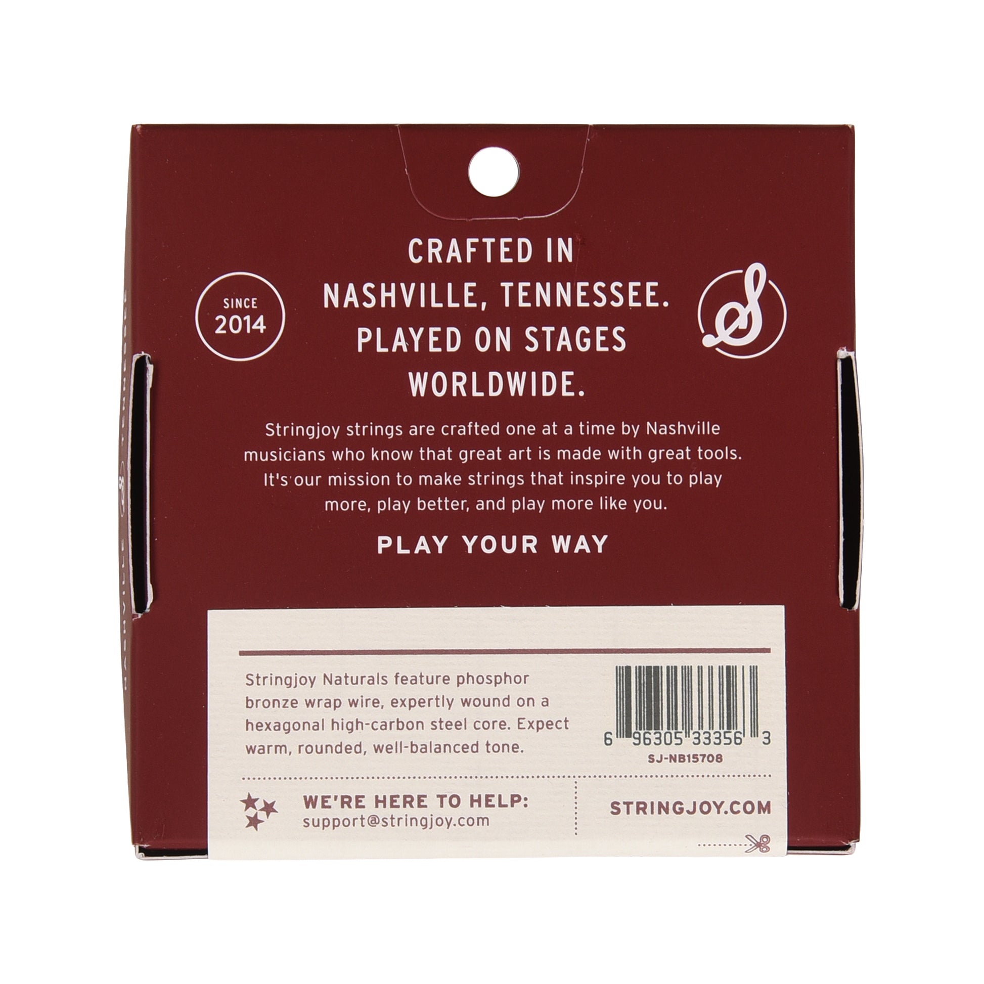 Stringjoy Naturals Baritone Gauge 15-70 8-String Phosphor Bronze Acoustic Guitar Strings Accessories / Strings / Guitar Strings