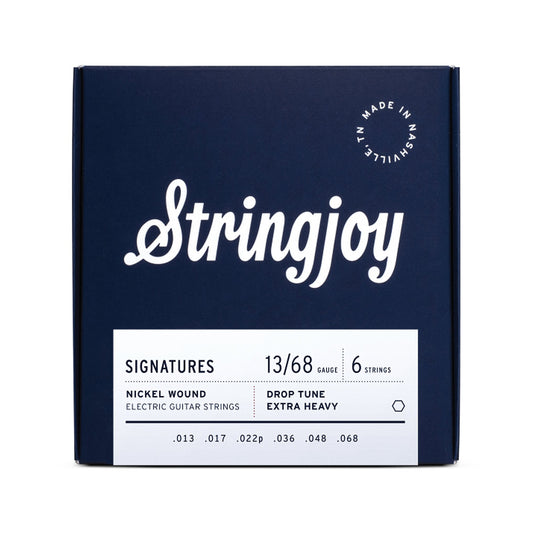 Stringjoy Signatures Drop Tune Extra Heavy Gauge 13-68 Nickel Wound Electric Guitar Strings Accessories / Strings / Guitar Strings