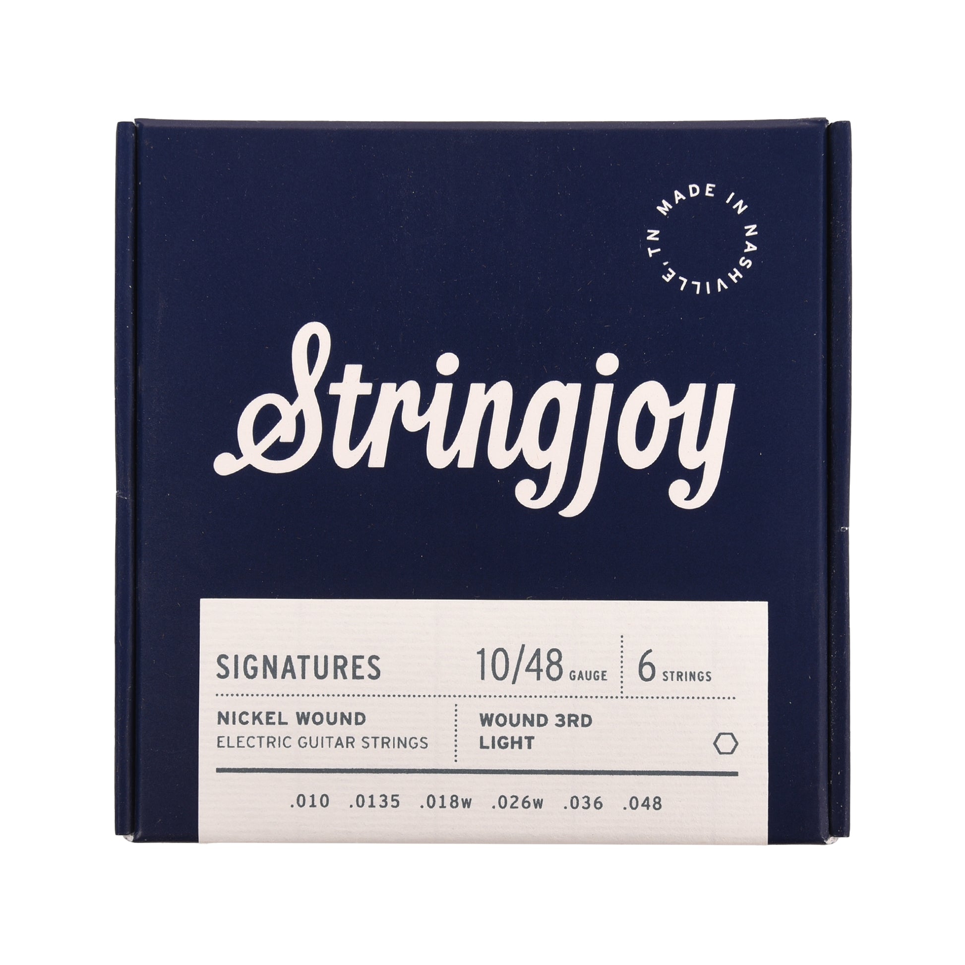 Stringjoy Signatures Wound 3rd Light Gauge 10-48 Nickel Wound Electric Guitar Strings Accessories / Strings / Guitar Strings