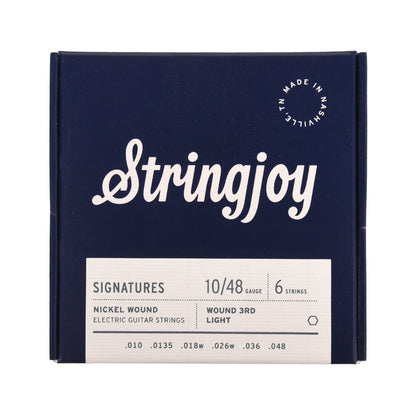 Stringjoy Signatures Wound 3rd Light Gauge 10-48 Nickel Wound Electric Guitar Strings Accessories / Strings / Guitar Strings