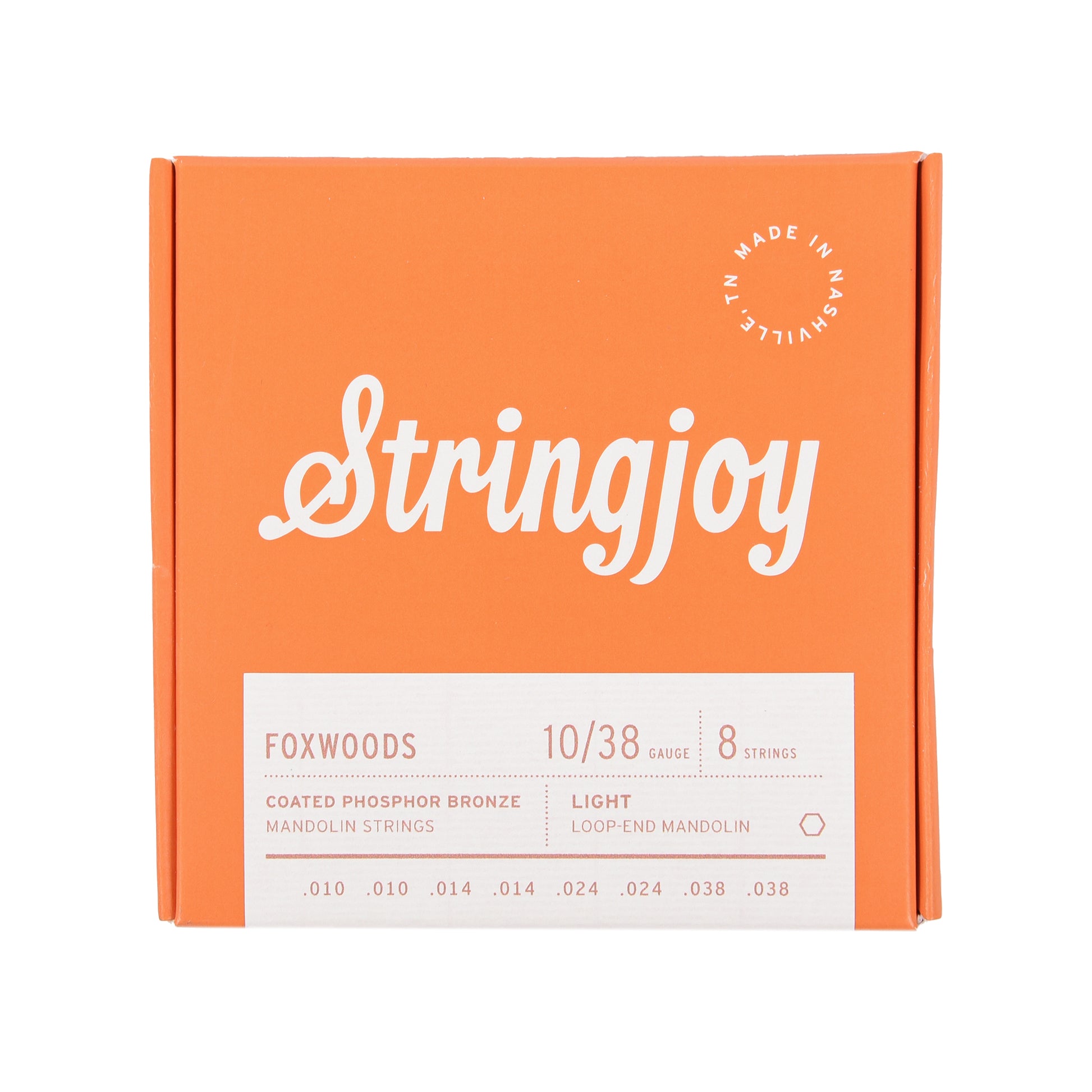 Stringjoy Foxwoods Light Gauge 10-38 Coated Phosphor Bronze Mandolin Strings Accessories / Strings / Other Strings