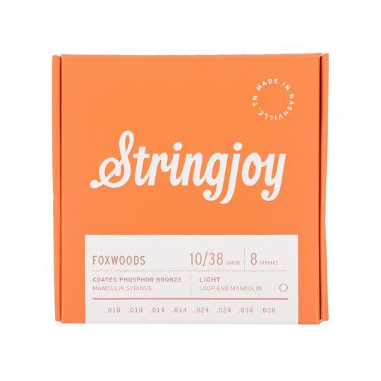 Stringjoy Foxwoods Light Gauge 10-38 Coated Phosphor Bronze Mandolin Strings Accessories / Strings / Other Strings