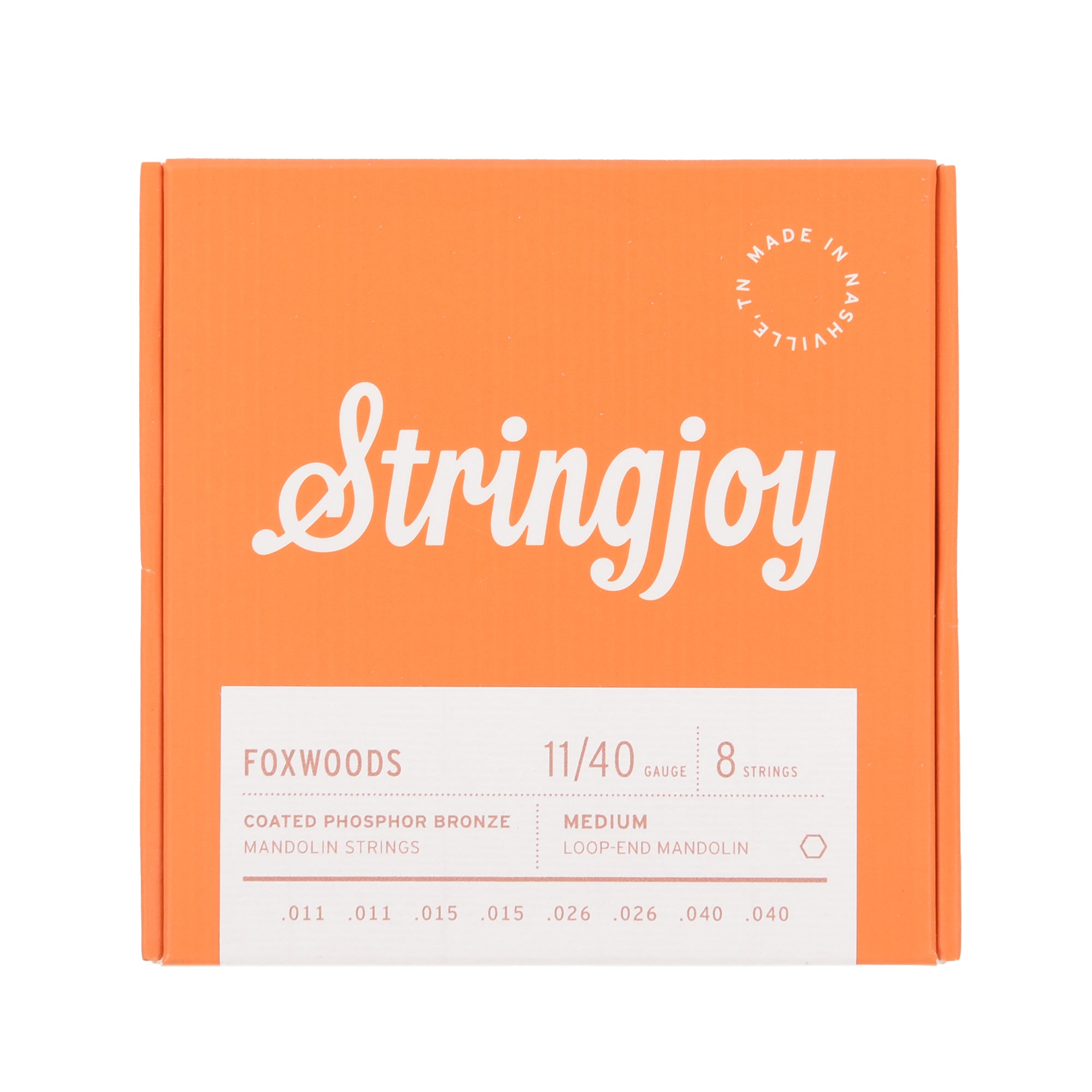 Stringjoy Foxwoods Medium Gauge 11-40 Coated Phosphor Bronze Mandolin Strings Accessories / Strings / Other Strings