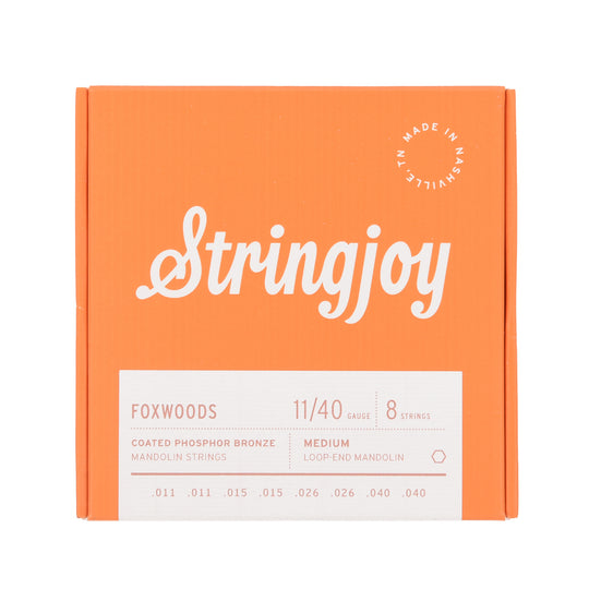 Stringjoy Foxwoods Medium Gauge 11-40 Coated Phosphor Bronze Mandolin Strings Accessories / Strings / Other Strings