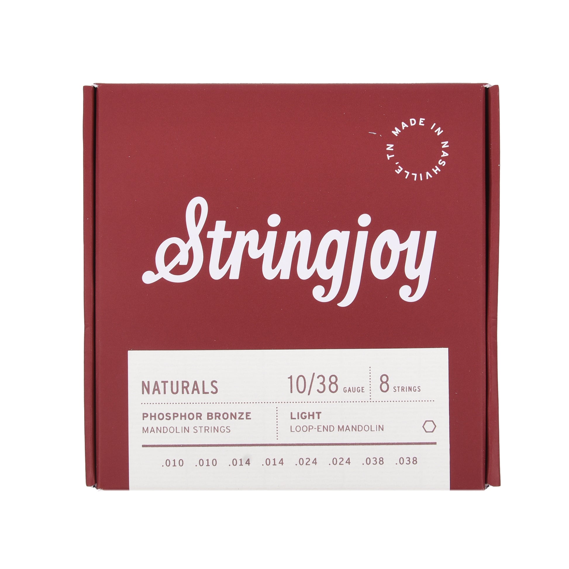 Stringjoy Naturals Light Gauge 10-38 Phosphor Bronze Mandolin Strings Accessories / Strings / Other Strings