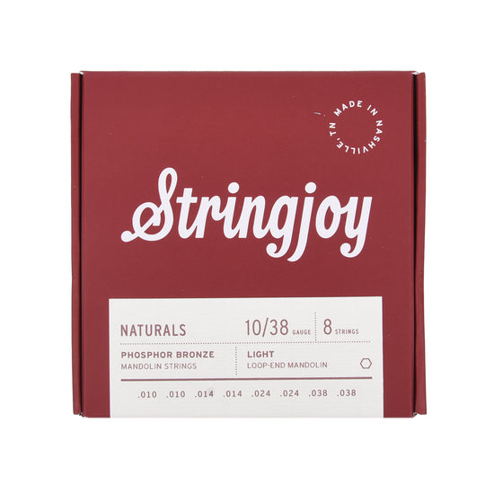 Stringjoy Naturals Light Gauge 10-38 Phosphor Bronze Mandolin Strings Accessories / Strings / Other Strings