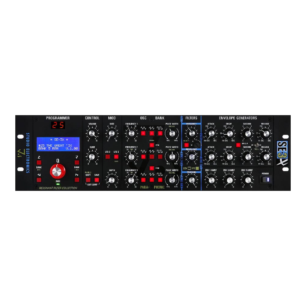 Studio Electronics SE-3X 3-Voice Rackmount Paraphonic Analog Synthesizer Keyboards and Synths / Synths / Rackmount Synths