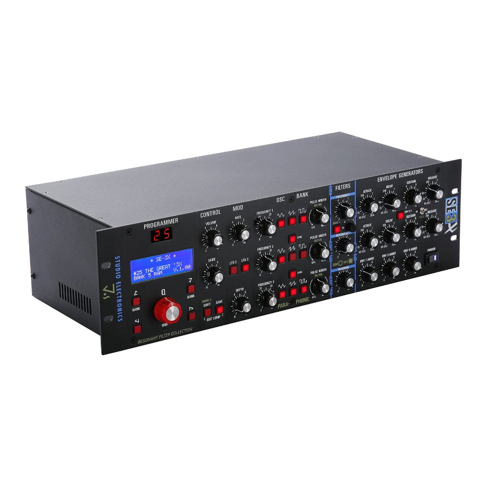 Synth Rackmount Studio Electronics SE-3X 3-Voice Rackmount Paraphonic Analog Synthesiz ...