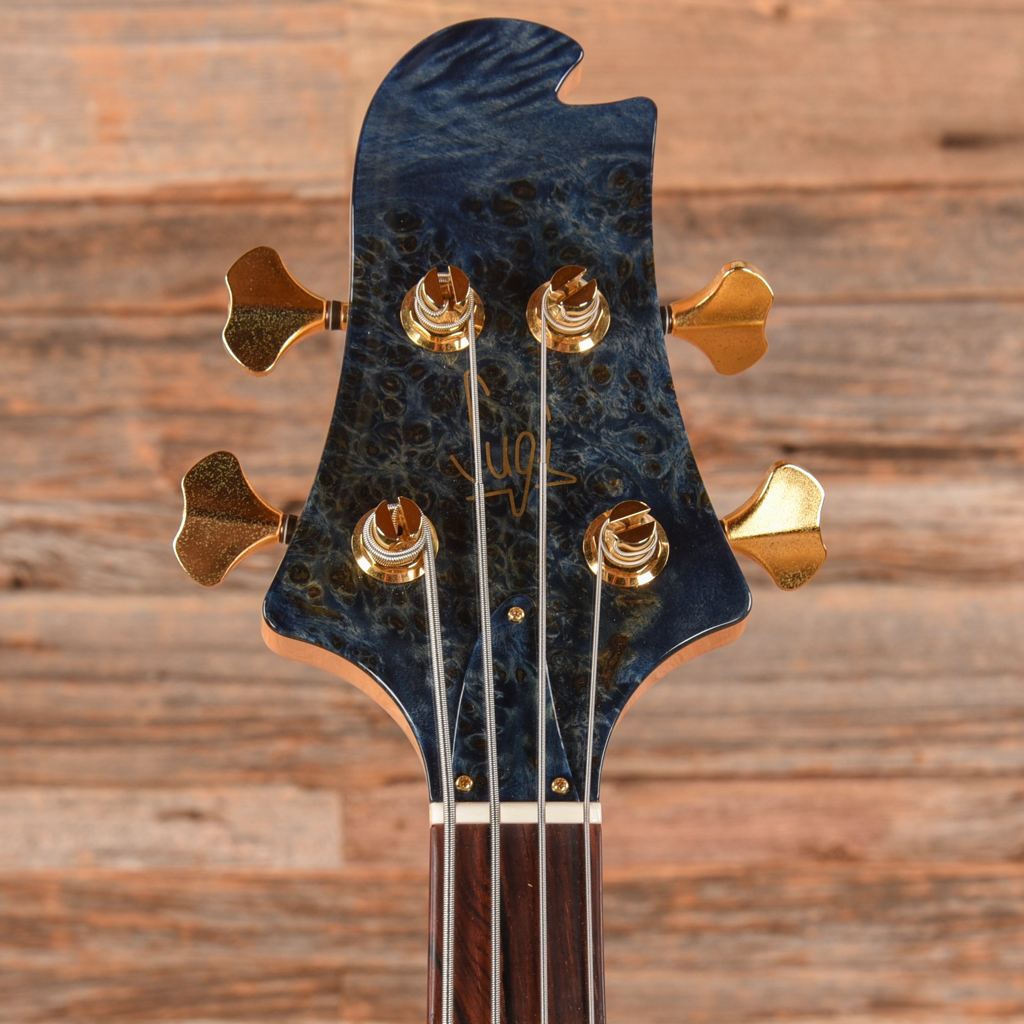 Sugi NB4C Poplar Burl Blue 2021 Bass Guitars / 4-String