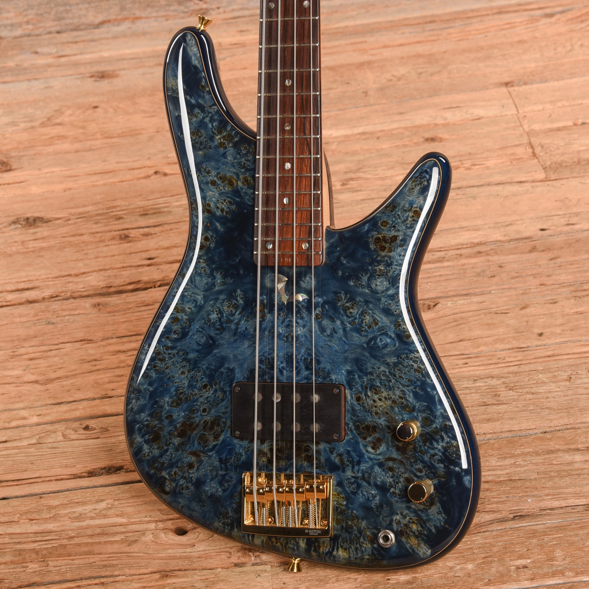 Sugi NB4C Poplar Burl Blue 2021 Bass Guitars / 4-String