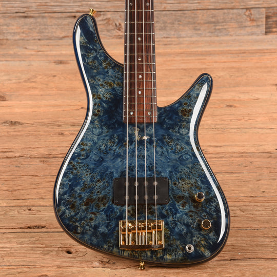 Sugi NB4C Poplar Burl Blue 2021 Bass Guitars / 4-String