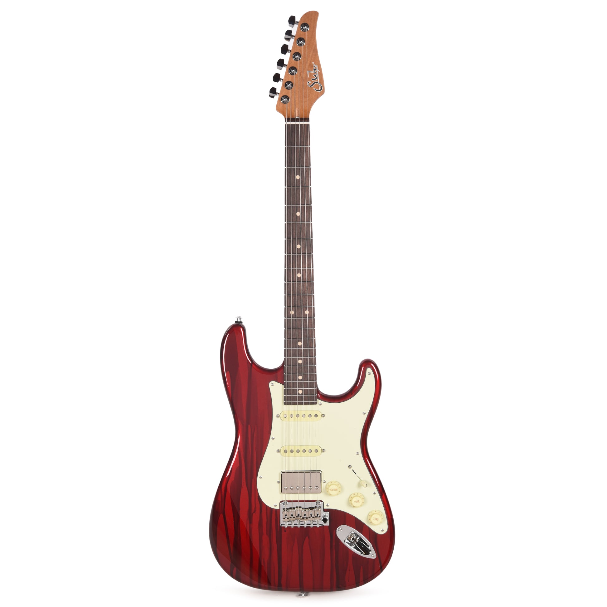 Suhr Custom Classic S HSS Candy Apple Red Drip w/Roasted Maple Neck Electric Guitars / Solid Body