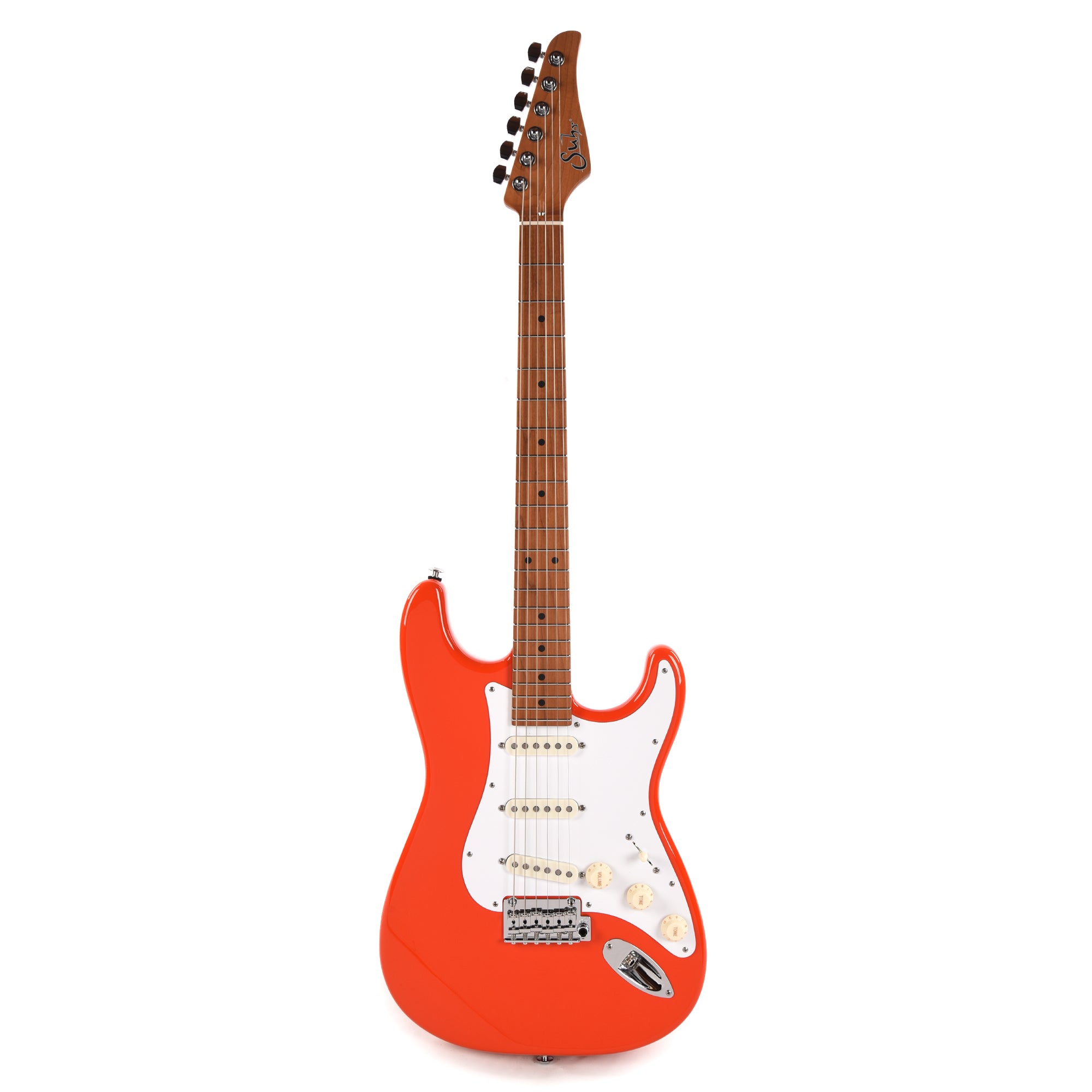 Suhr Custom Classic S SSS Fiesta Orange w/Roasted Maple Neck Electric Guitars / Solid Body
