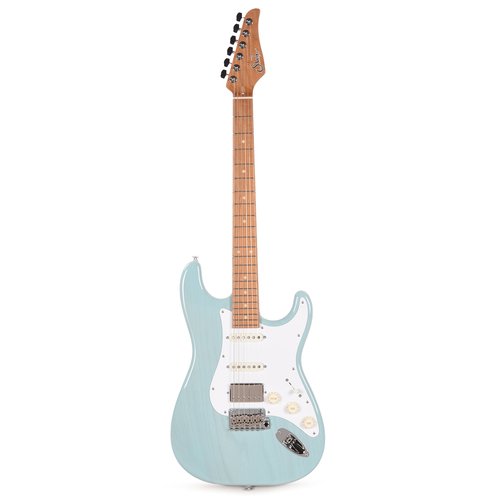 Suhr Custom Classic S Swamp Ash HSS Trans Daphne Blue w/Roasted Maple Neck Electric Guitars / Solid Body