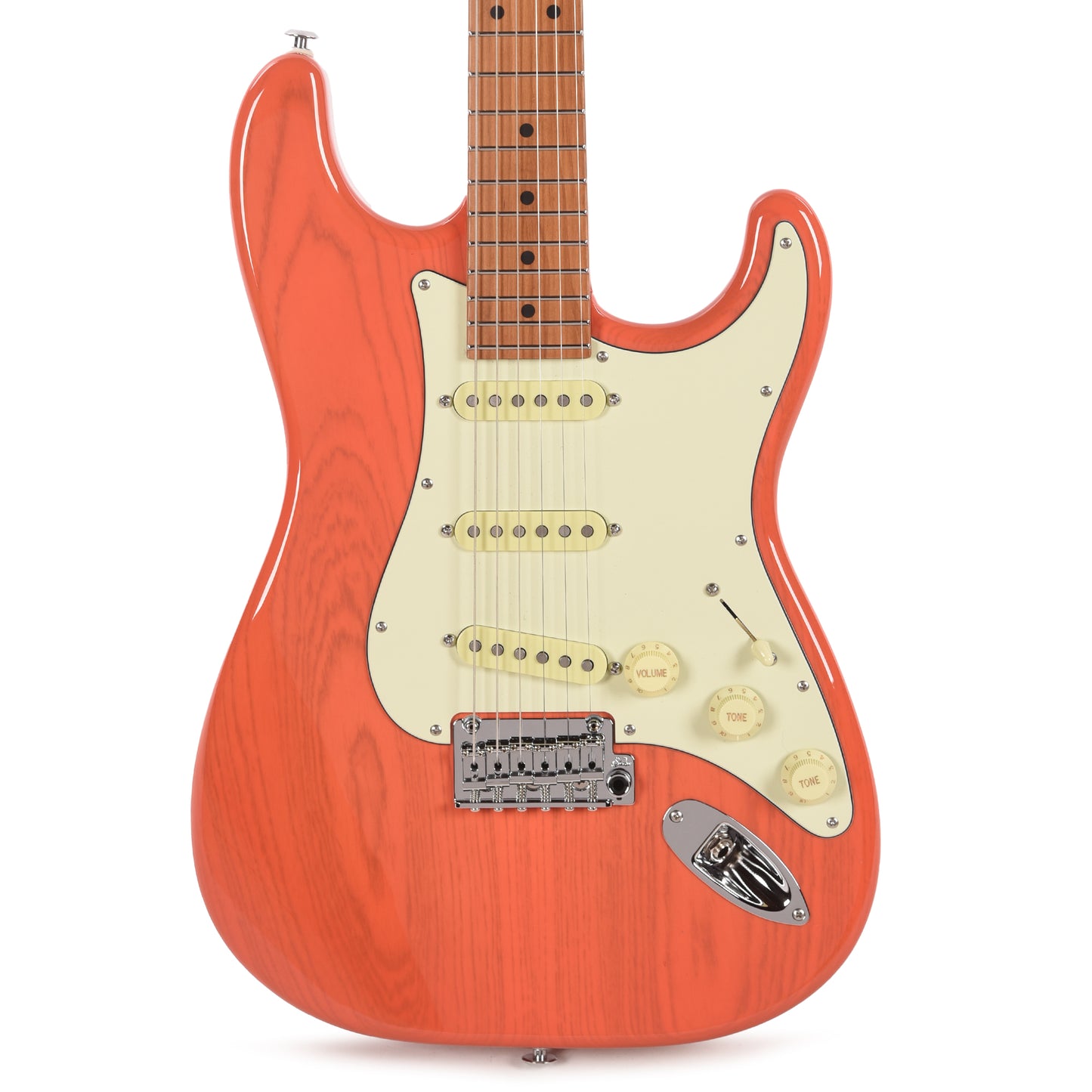 Suhr Custom Classic S Swamp Ash SSS Trans Fiesta Red w/Roasted Maple Neck Electric Guitars / Solid Body