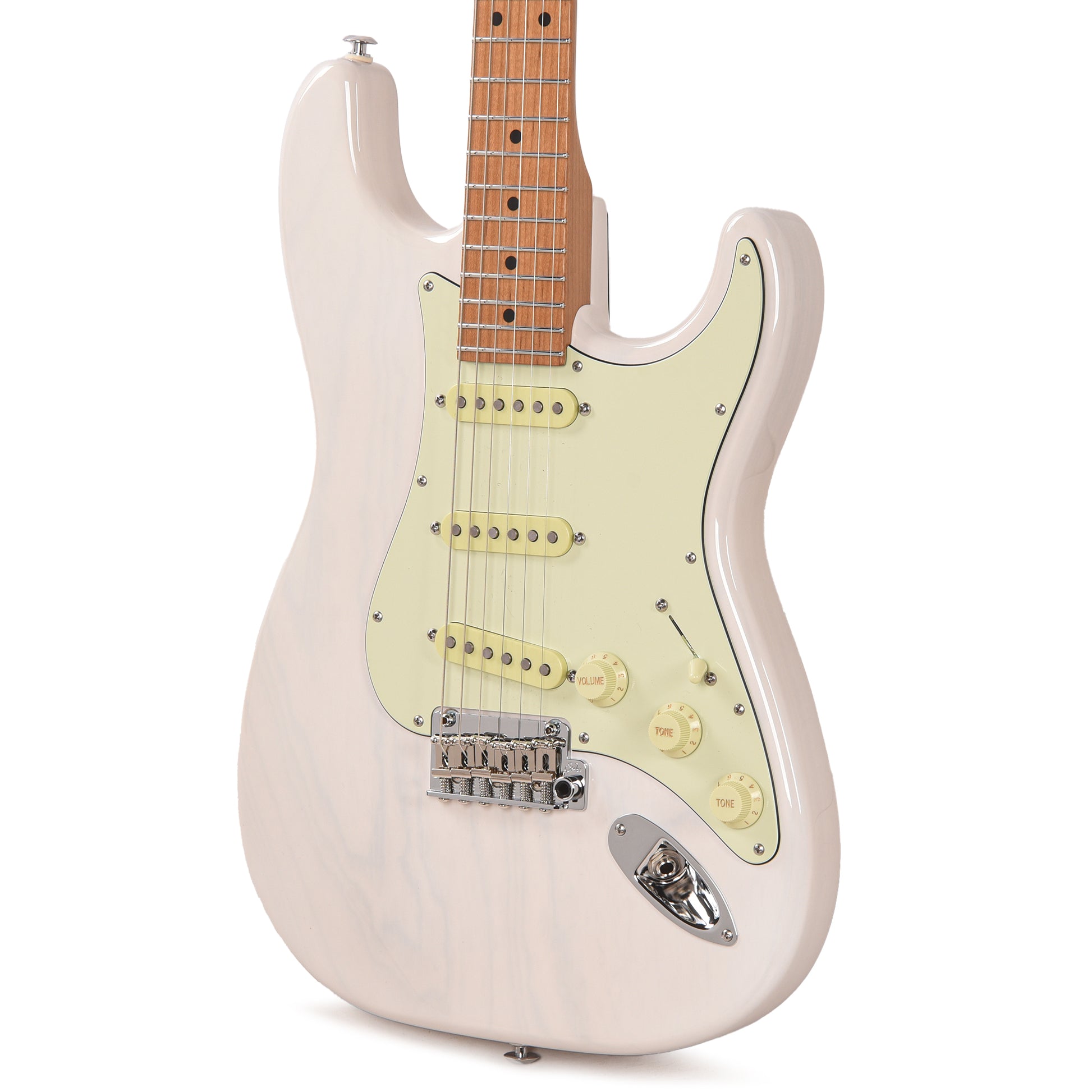 Suhr Custom Classic S Swamp Ash SSS Trans White w/Roasted Maple Neck Electric Guitars / Solid Body