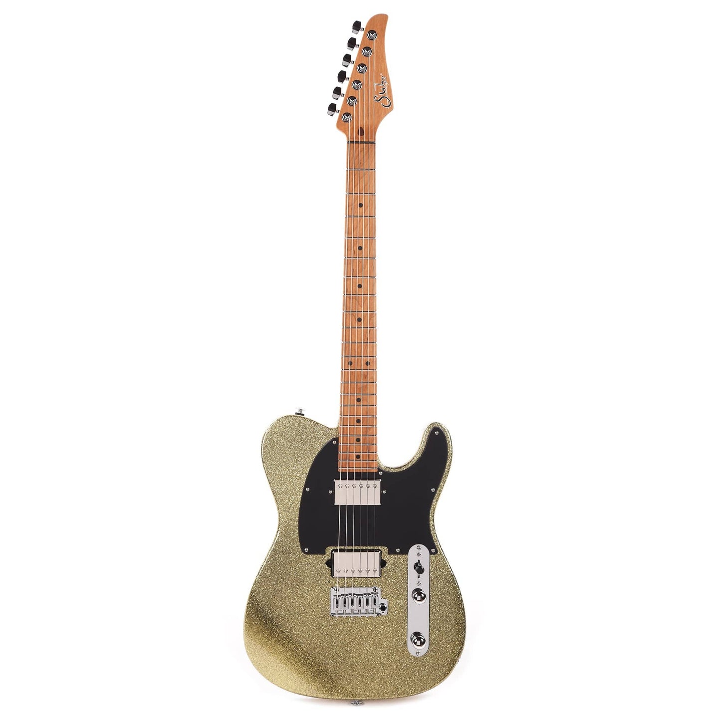 Suhr Custom Classic T Paulownia HH Gold Sparkle w/1-Piece Roasted Maple Neck Electric Guitars / Solid Body