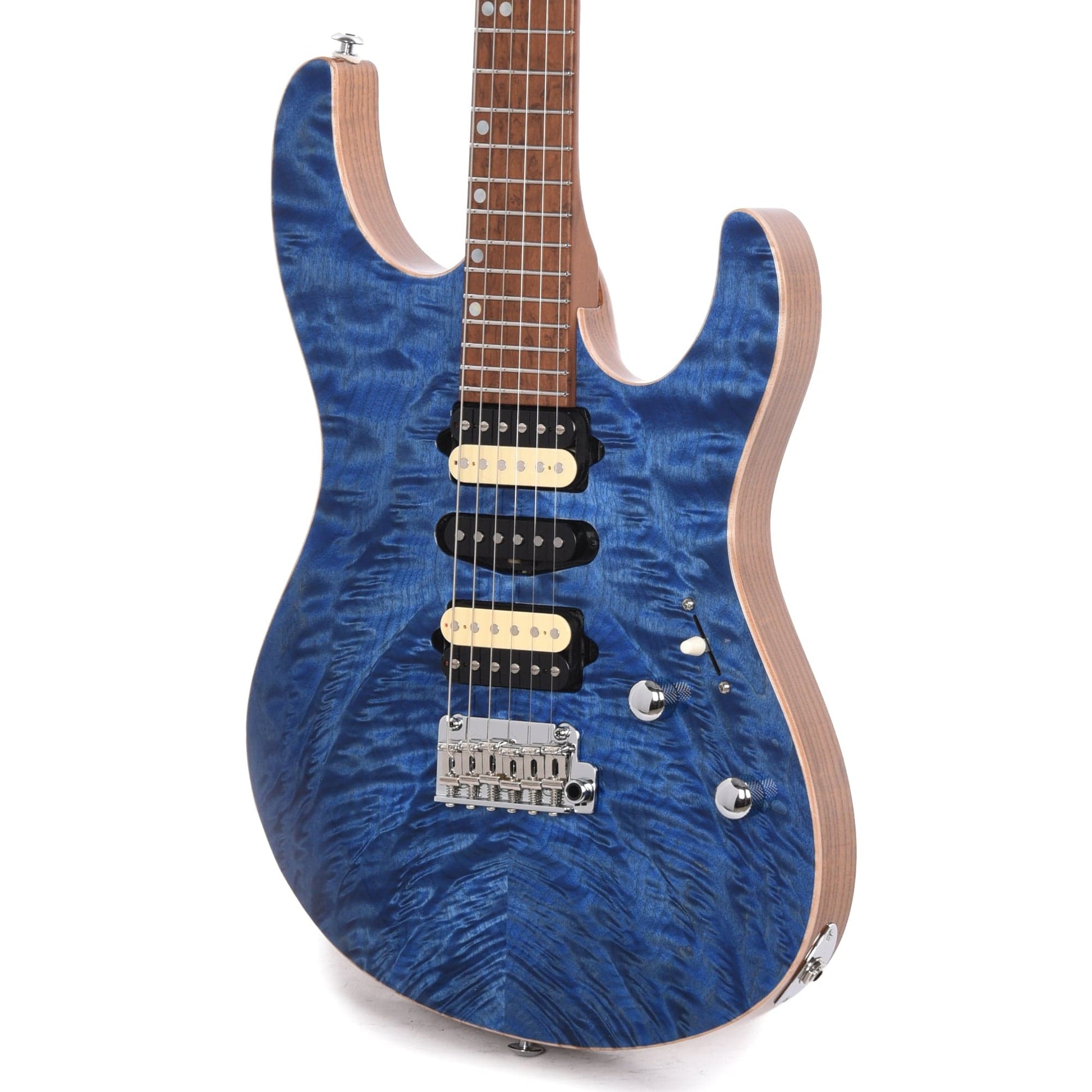Suhr Custom "CME Spec" Modern HSH Trans Blue w/CME Hand-Selected Angel Quilt Maple Top Electric Guitars / Solid Body