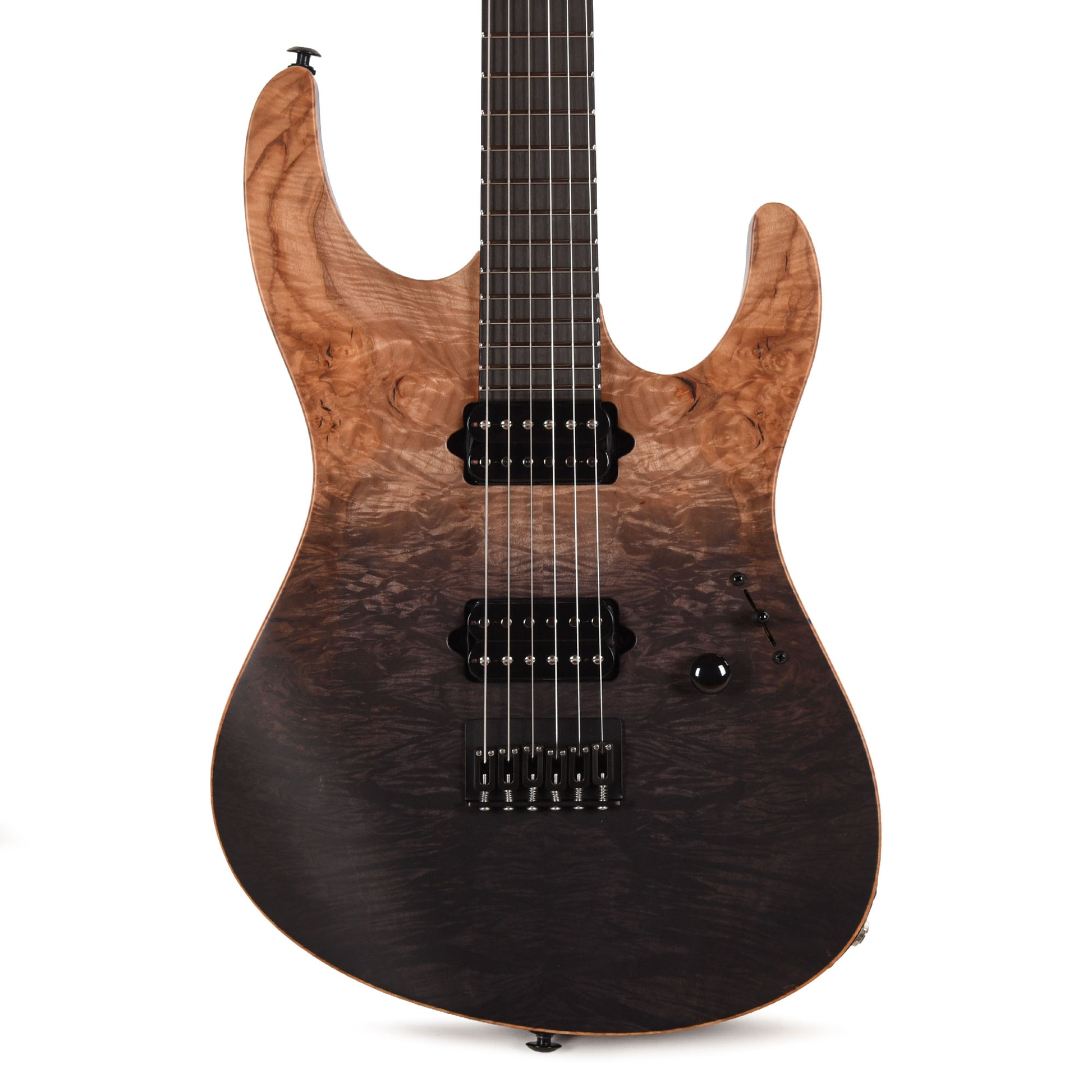 Suhr Custom Modern Black Gradient w/CME-Selected Burl Maple Top Electric Guitars / Solid Body